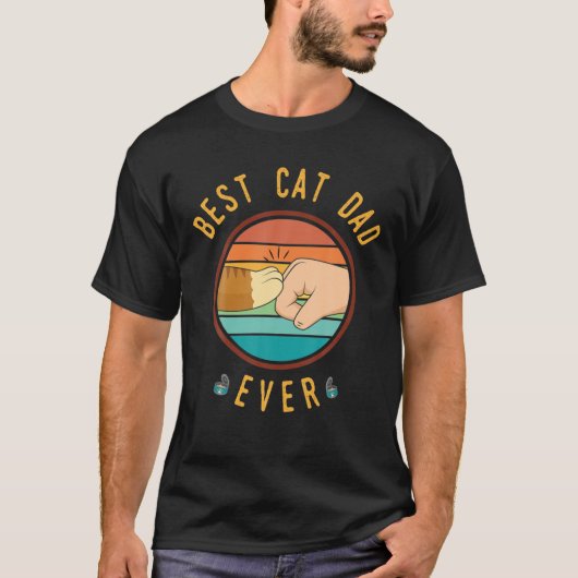 T-shirt Best-Cat Dad Ever - Ginger Cat Edition (Devant)