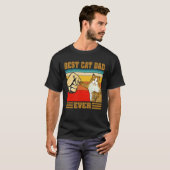 T-shirt Best Cat Dad Ever  Kitten Cat Fist Bump Retro Vint (Devant entier)