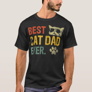 T-shirt Best Cat Dad Ever Vintage T' Cat Daddy Gift 