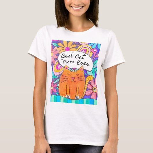 T-shirt Best Cat Mom Ever Cat Gift Tee Shirt (Devant)