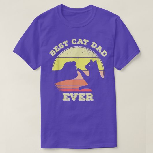 T-shirt Best Cat Papa Ever Funny Cat Lover (Design devant)