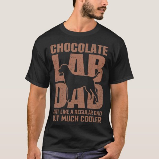 T-shirt Best Chocolate Lab Dad Dog  Brown Labrador Retriev (Devant)