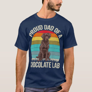 T-shirt Best Chocolate Lab Papa Amoureux des chiens Brown