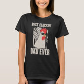 T-shirt Best Cluckin' Dad Ever Chicken American Flag (Devant)