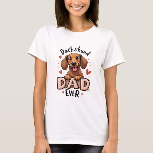 T-shirt Best Dachshund Dad Ever T Shirt (Devant)