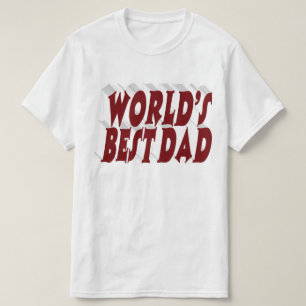 T-shirt Best Dad burgundy 3d texte