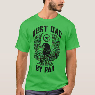 T-shirt Best Dad By Par Disc Golf Fête des pères USA Drape