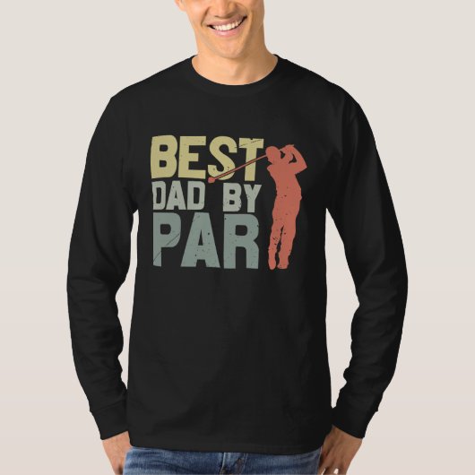 T-shirt Best Dad By Par Golfing (Devant)