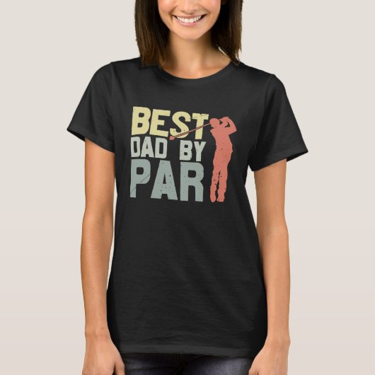 T-shirt Best Dad By Par Golfing (Devant)