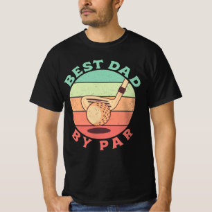 T-shirt Best Dad By Par Par Vintage Golf Lover Papa Cadeau