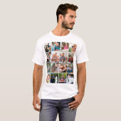 T-shirt Best Dad Ever 16 Photo Collage Personalized Father (Devant entier)