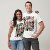 T-shirt Best Dad Ever 16 Photo Collage Personalized Father (Unisexe)