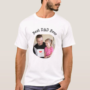 T-shirt Best DAD Ever téléchargez votre photo de famille c