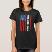 T-shirt Best Dad Ever USA Vertical Flag (Devant)