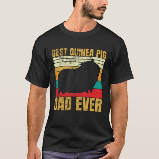 T-shirt Best Dad Furry Potato  guinea pig (Devant)