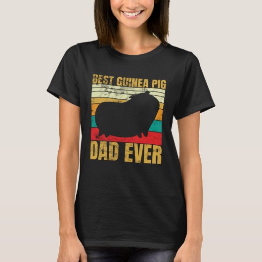 T-shirt Best Dad Furry Potato  guinea pig (Devant)