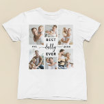 T-shirt Best Daddy Ever - Fête des pères Photo Collage<br><div class="desc">Célébrez votre père avec style avec le T-shirt "Best Daddy Ever" Fête des pères Photo Collage. Ce t-shirt personnalisé présente un collage photo magnifiquement arrangé, vous permettant de mettre en valeur des souvenirs chéris et des moments spéciaux passés avec votre père. Centré autour du message chaleureux "Best Daddy Ever", cette...</div>