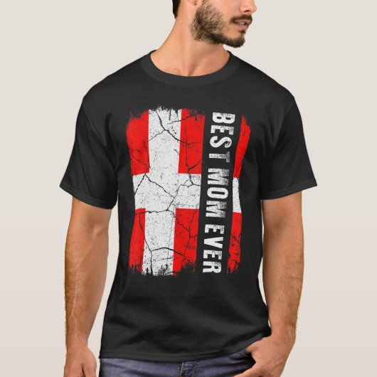 T-shirt Best Danish Mom Ever Denmark Flag Mother's Day (Devant)