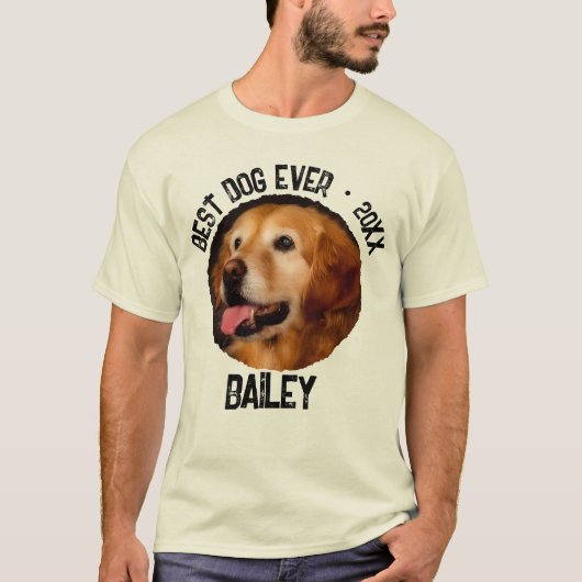 T-shirt Best Dog Ever Custom Photo Name pet lover Gift (Devant)