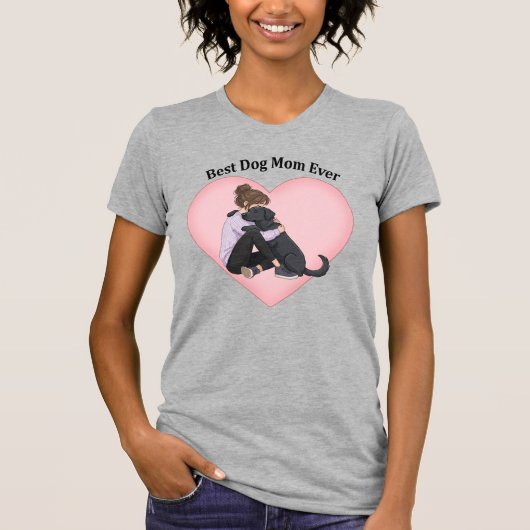 T-shirt Best Dog Mom Ever Black Lab (Devant)