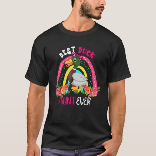 T-shirt Best Duck Aunt Ever Cute Duck Bow Tie Farm Mother' (Devant)