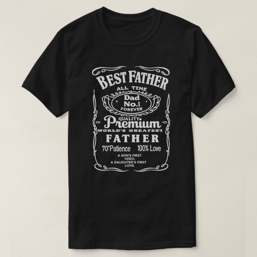 T-shirt Best Father – Premium Dad”  | The Perfect Gift dad (Design devant)