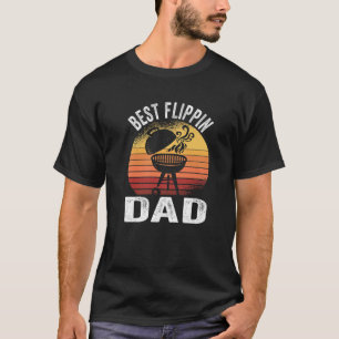 T-shirt Best Flippin Dad Barbecue Smoking Meat BBQ Grill G