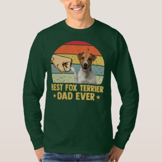 T-shirt Best Fox Terrier Dad Ever Retro Vintage Father