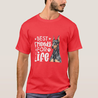 T-shirt Best Friends For Life Doberman Pinscher garçon