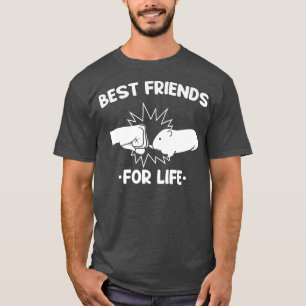 T-shirt Best Friends For Life Guinée Pig Hamster Pet Lover
