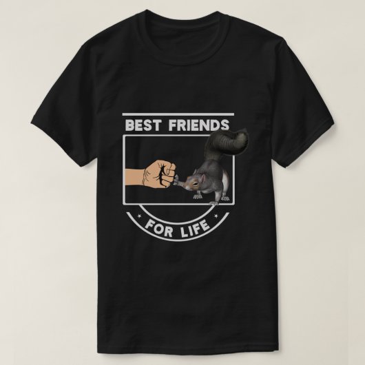 T-shirt Best Friends Forever Squirl Cute Fist Bump Bff F (Design devant)