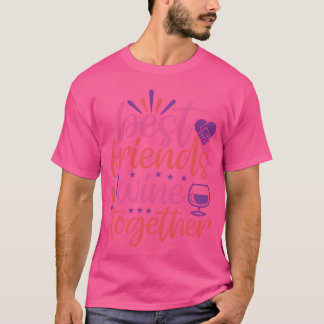 T-shirt Best Friends Wineoge drôle