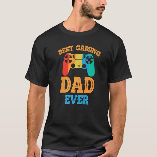 T-shirt Best Gaming Dad Ever  Dad Design Cute Father Quote (Devant)