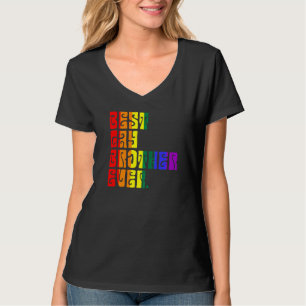 T-shirt Best Gay Brother Ever Gay Pride Rainbow Lgbtq