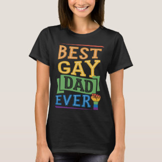 T-shirt Best Gay Dad Ever Cute  Gay Pride from Son Daughte