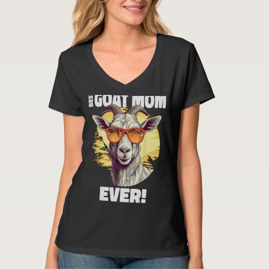 T-shirt Best Goat Mom Ever Goat (Devant)