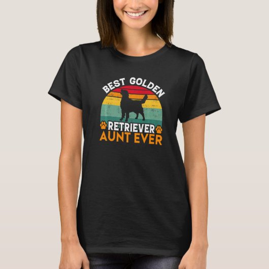 T-shirt Best Golden Retriever Aunt Ever Golden Retriever A (Devant)