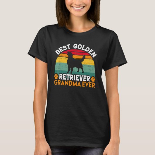 T-shirt Best Golden Retriever Grandma Ever Golden Retrieve (Devant)