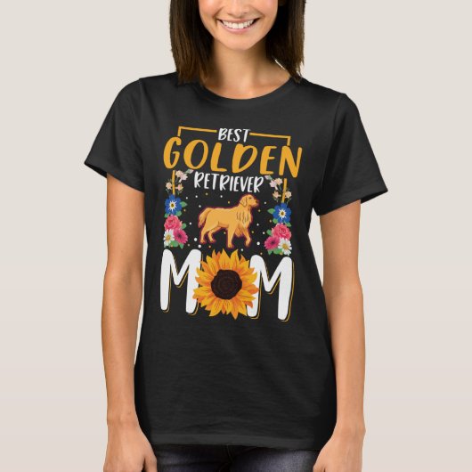 T-shirt Best Golden Retriever Mom Ever (Devant)