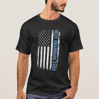 T-shirt Best Granddad Ever 4th Of July American Flag USA P