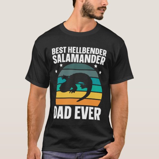 T-shirt Best Hellbender Salamander Dad Biologist Retro (Devant)