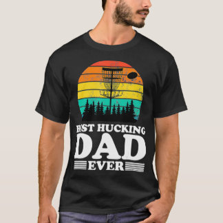 T-shirt Best Hucking Dad Funny Retro Disc Golf Frisbee Pla