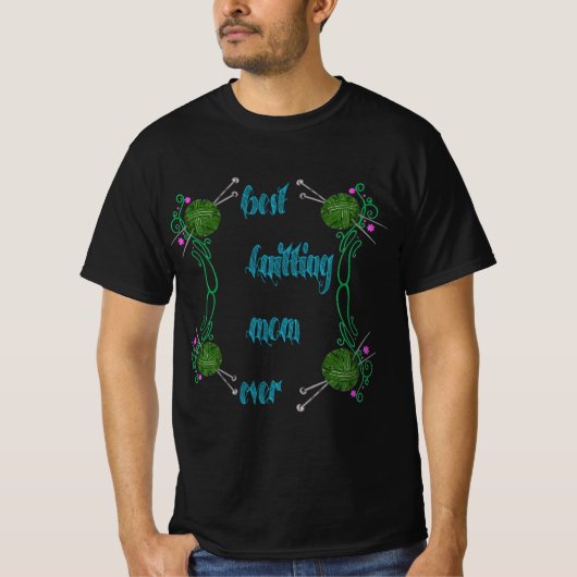T-shirt best knitting mom ever (Devant)