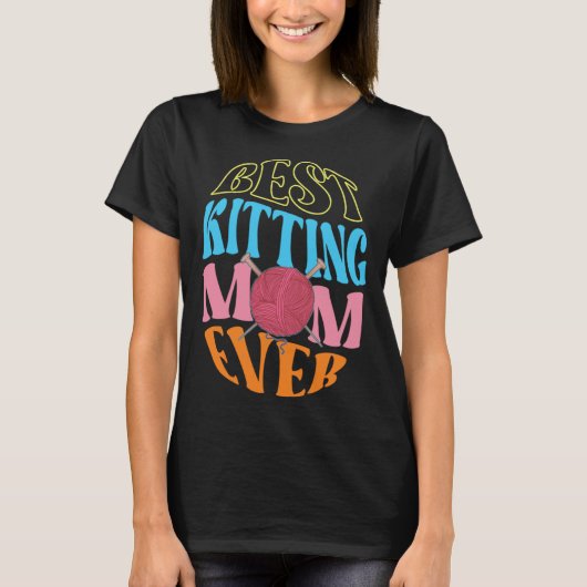 T-shirt Best Knitting Mom Ever Crochet Yarn Collector Moth (Devant)