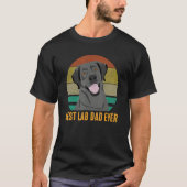 T-shirt Best Lab Papa Jamais mignon Black Labrador Retriev (Devant)