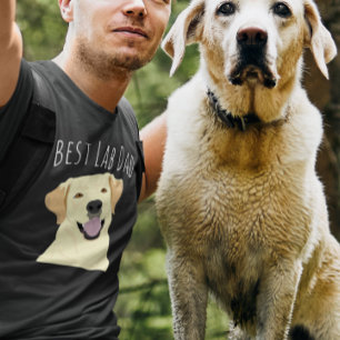 T-shirt Best Lab Papa Yellow Labrador Retriever