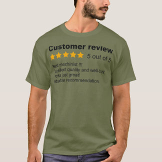 T-shirt Best Machinist Funny Review Job Profession Metal