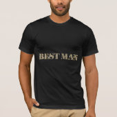 T-shirt Best Man Golden Parties scintillant Typographie Bl (Devant)