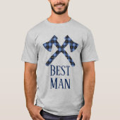 T-shirt Best Man Lumberjack double croix ax (Devant)