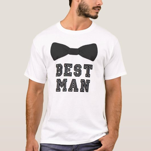 T-SHIRT BEST MAN MARIAGE GROUPE BACHELOR FUNNY (Devant)